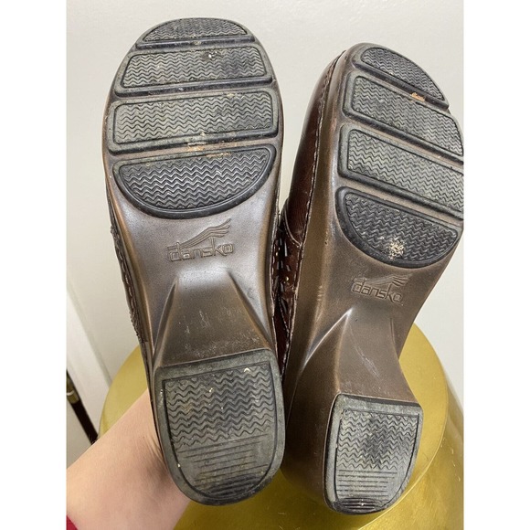 Dansko Shayanne Brown Leather Clog Mule Slip On Womens 40 US 9.5-10 Boho Gypsy‎ - Picture 4 of 5